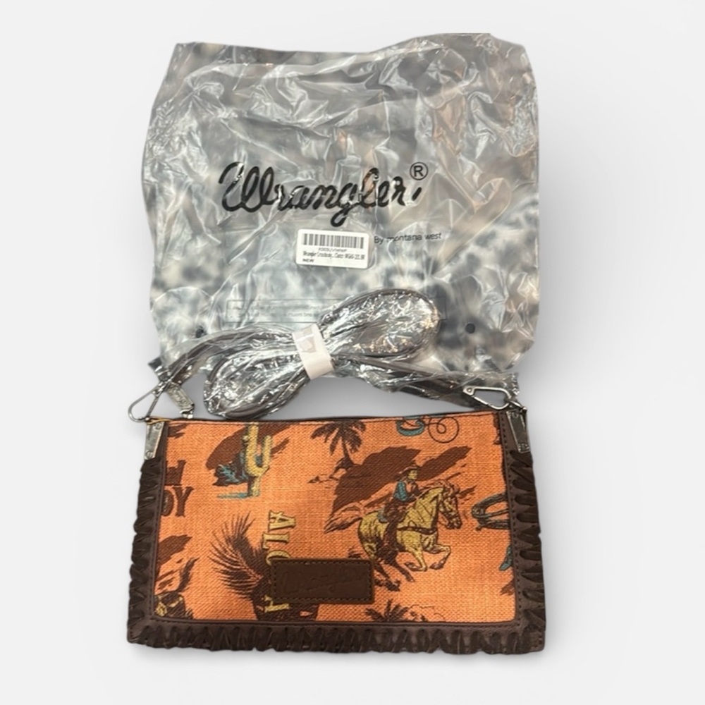 Wrangler Aloha Cowboy Orange Crossbody Bag